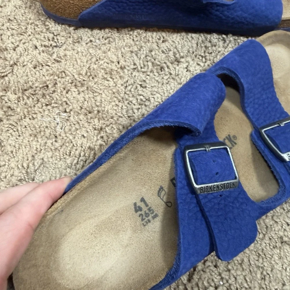Birkenstock Arizona Desert Buck Indigo Blue Nubuck Regular 41 US 10
